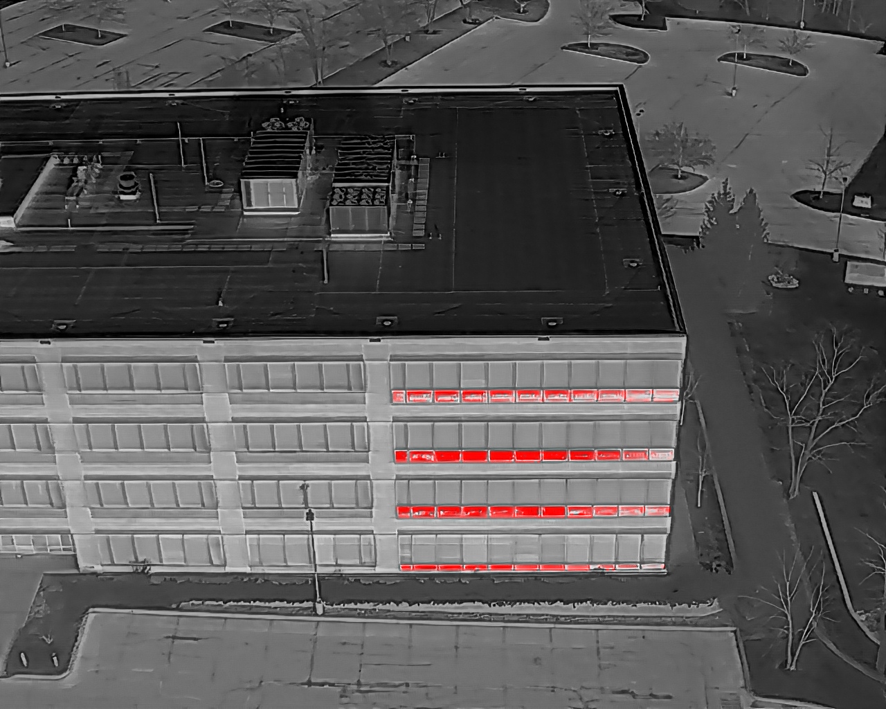 Thermal facade inspection view