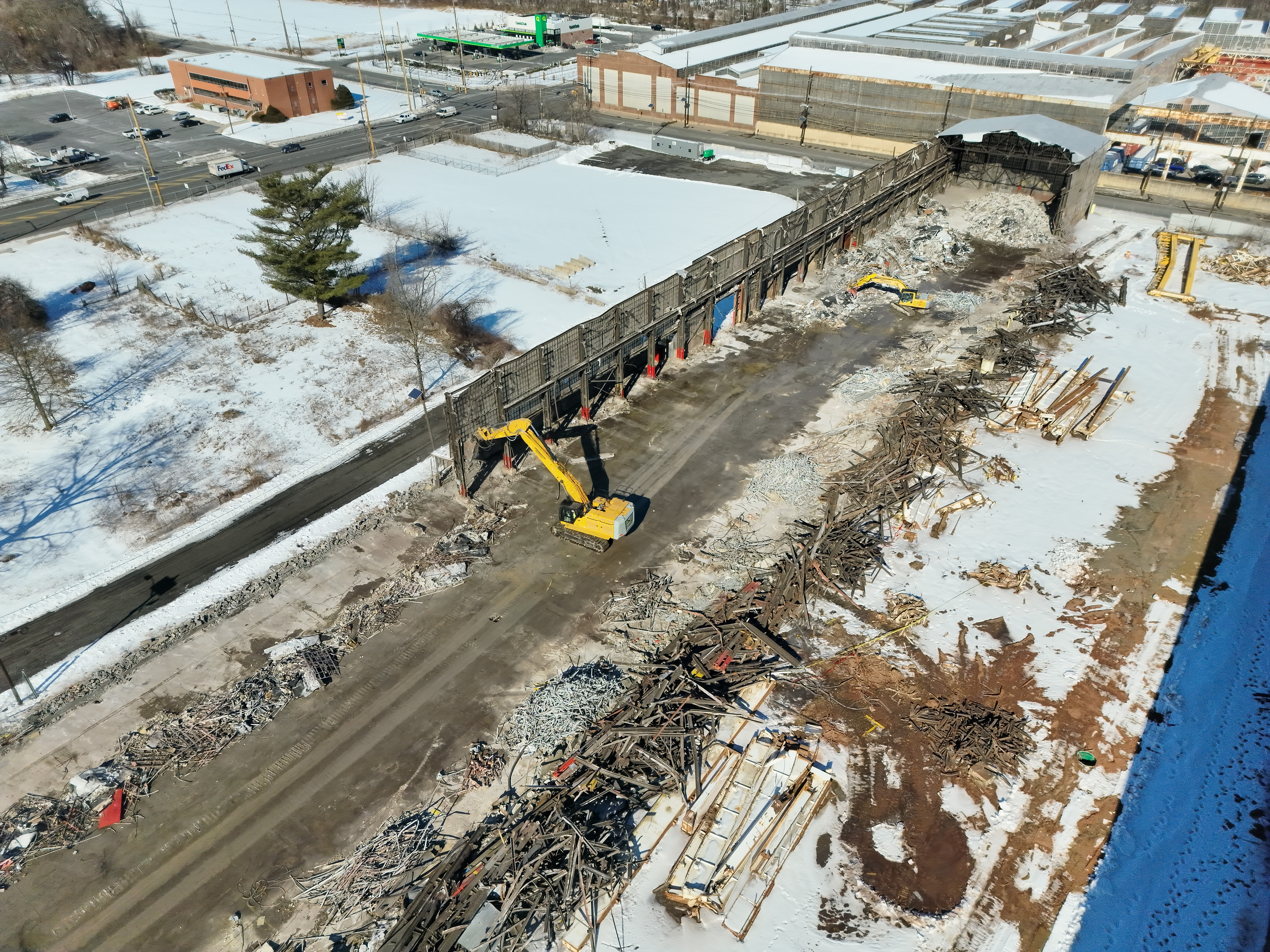 Construction progress documentation from above