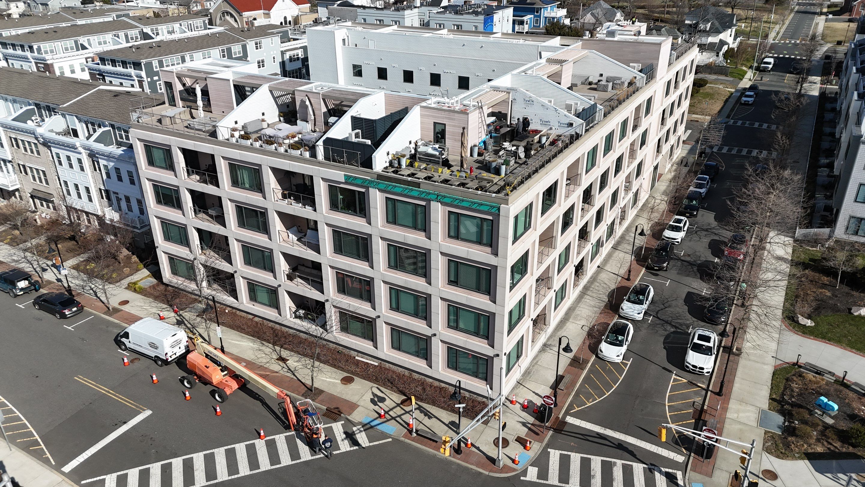 Aerial facade and roof documentation