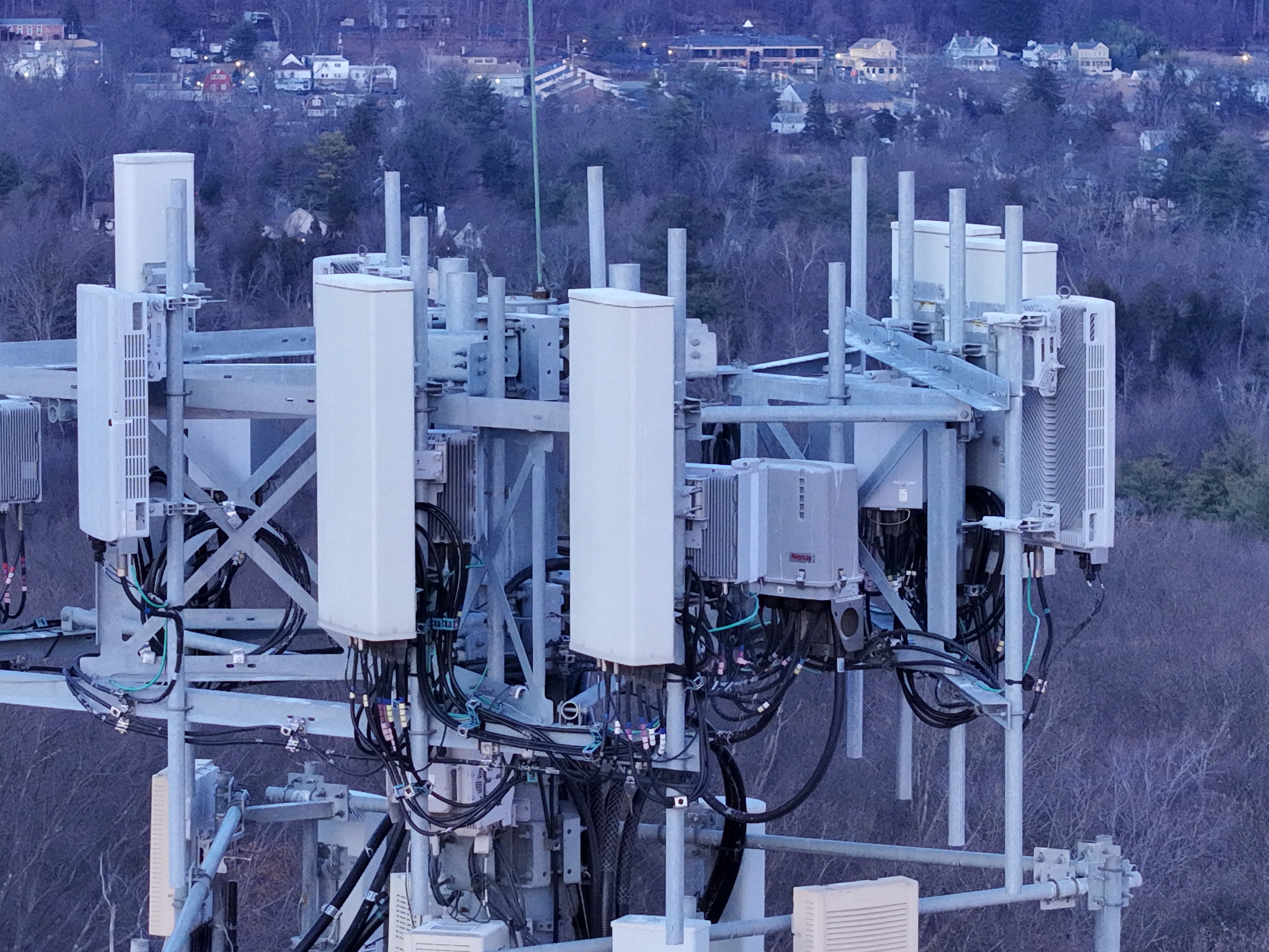 Drone inspection of cell tower equipment