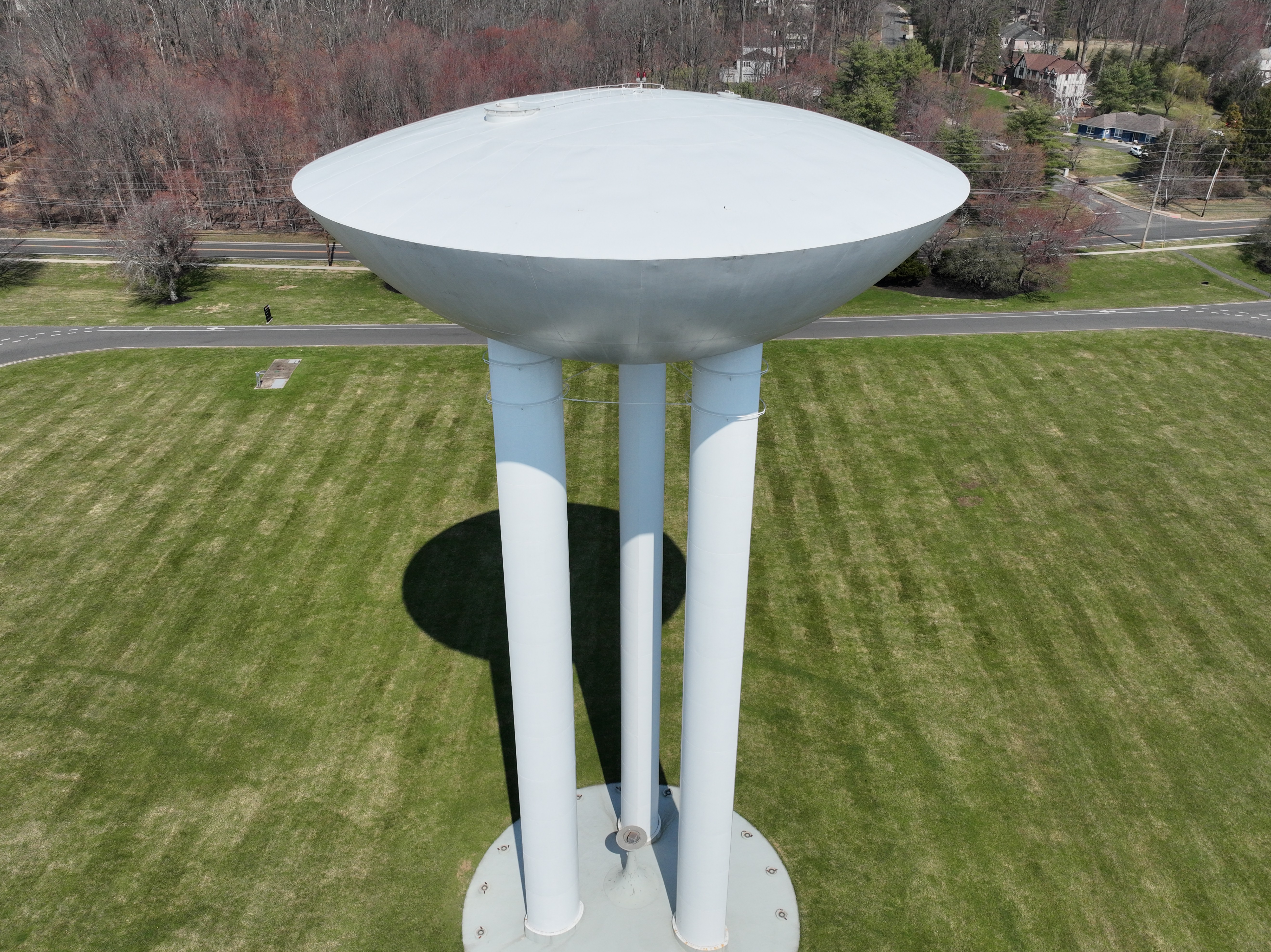 Drone inspection of elevated water tower