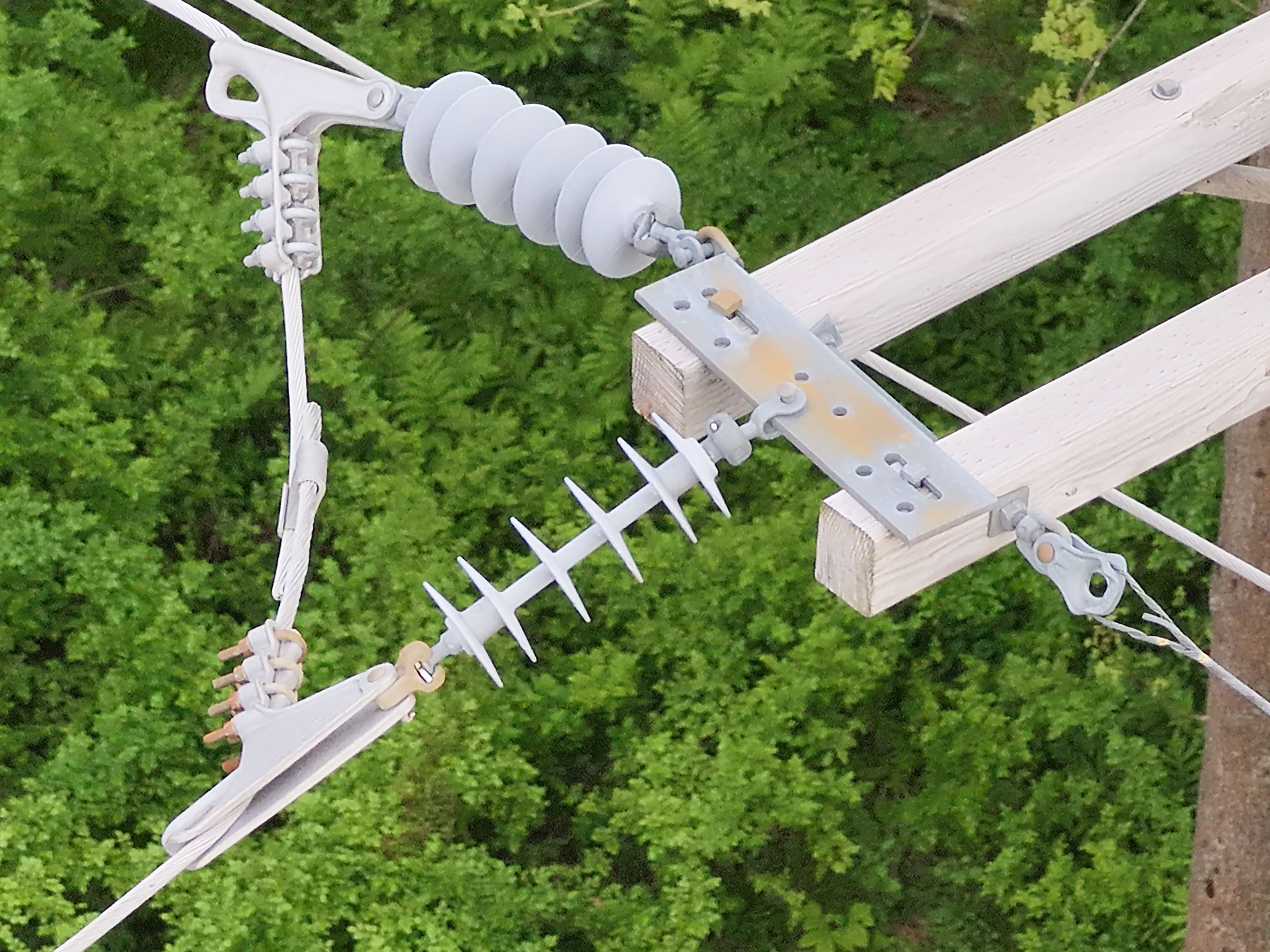 Drone inspection of utility line hardware