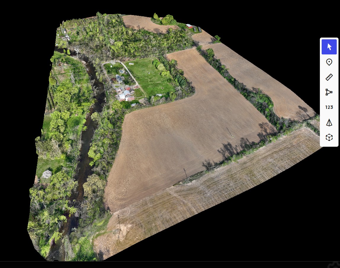 Orthomosaic mapping model