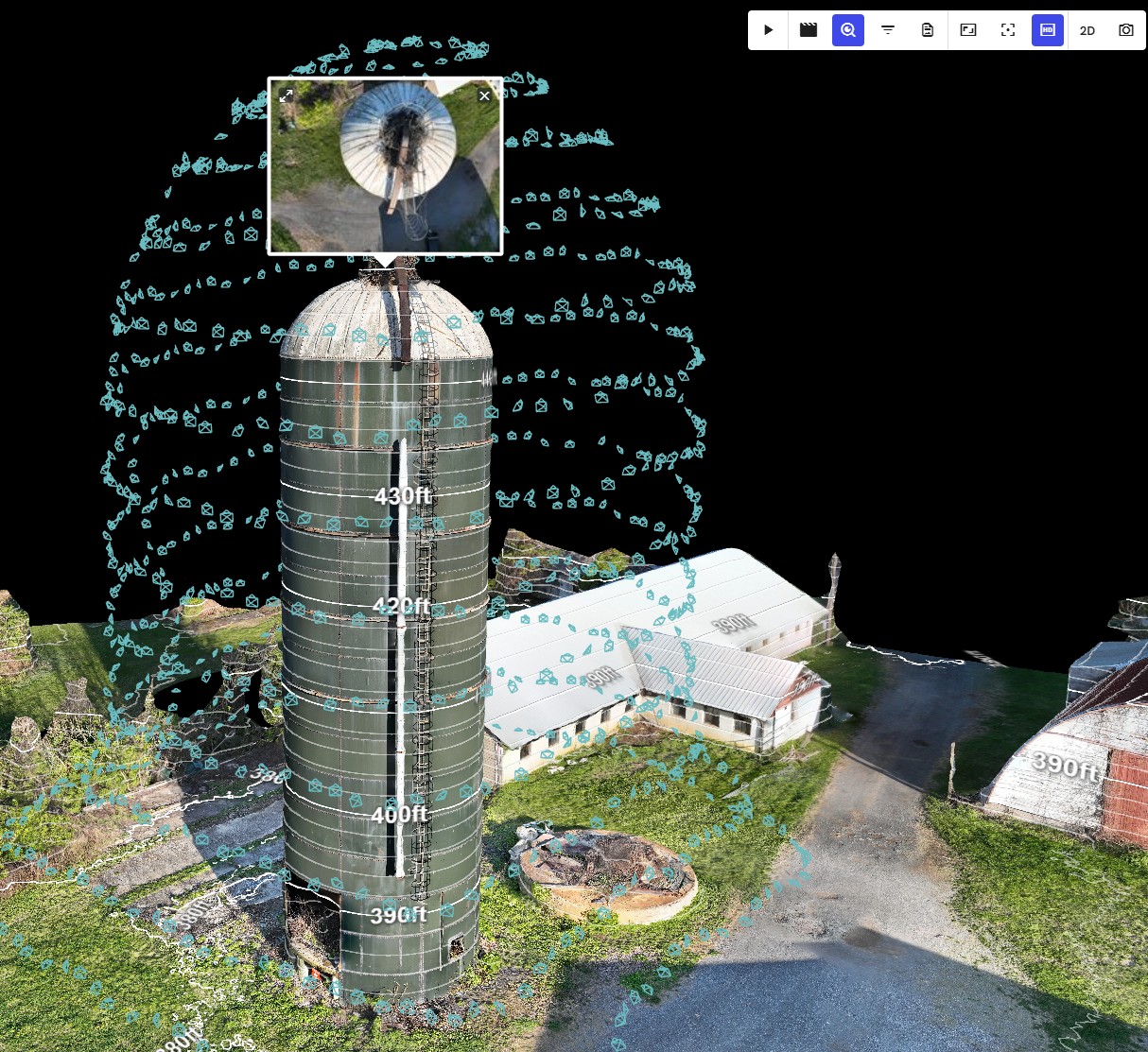 Silo inspection mapping model