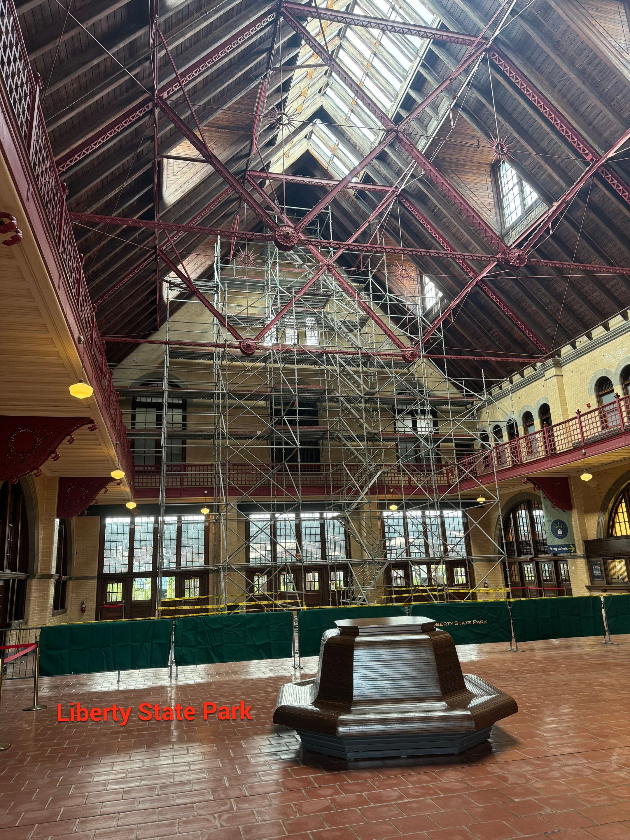 Interior historic restoration work area