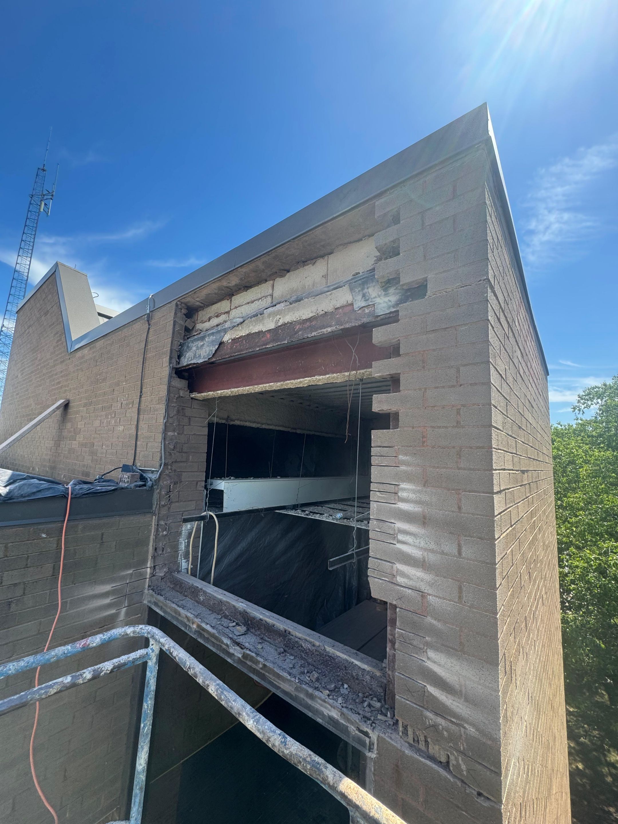 Masonry opening and exterior repair detail