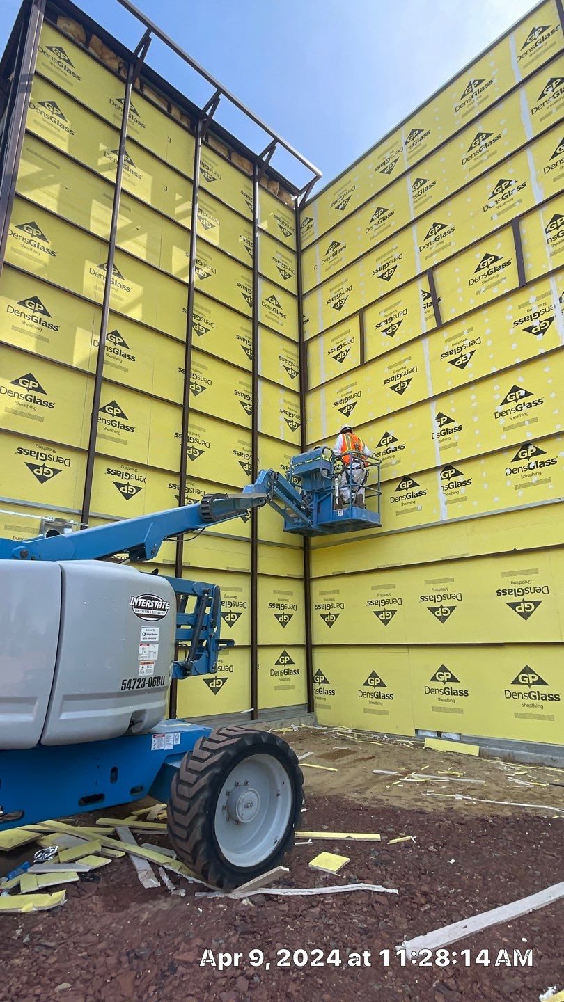 Air barrier and exterior wall waterproofing preparation