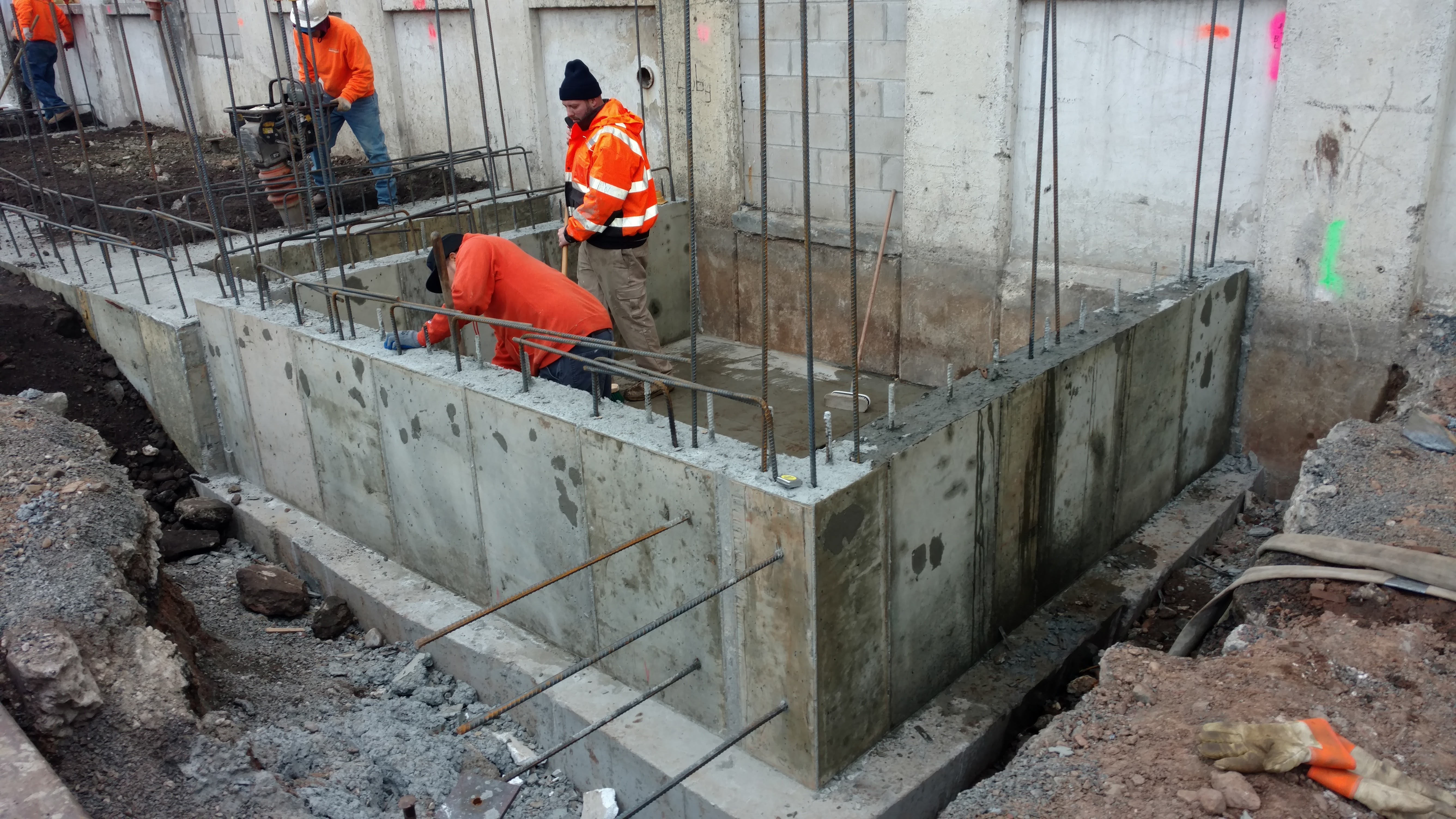 Elevator pit waterproofing work