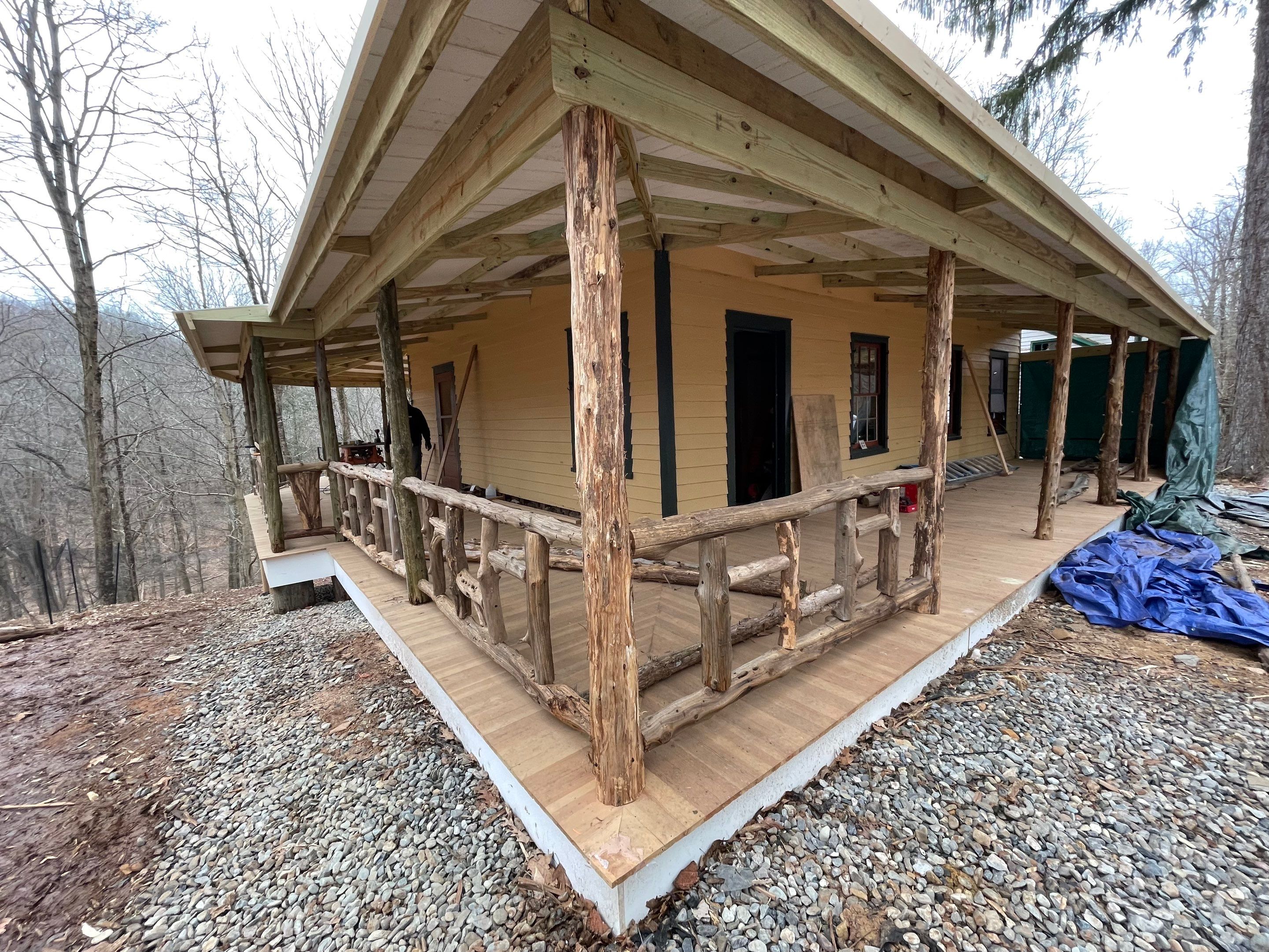 Historic wood porch restoration