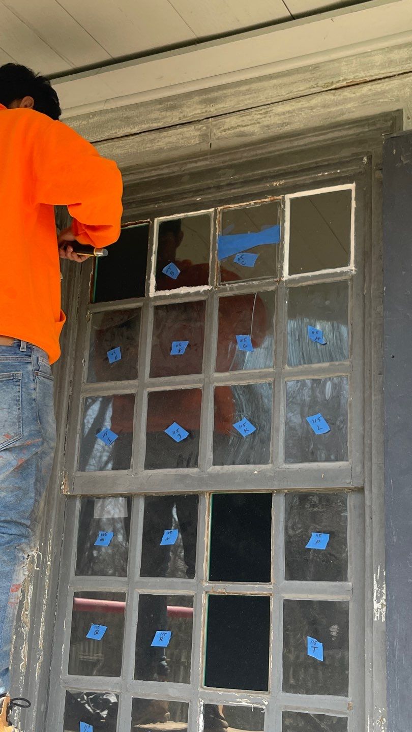 Historic window restoration work