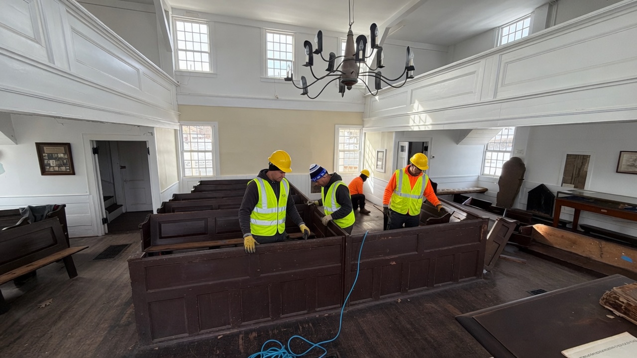 Historic interior restoration work