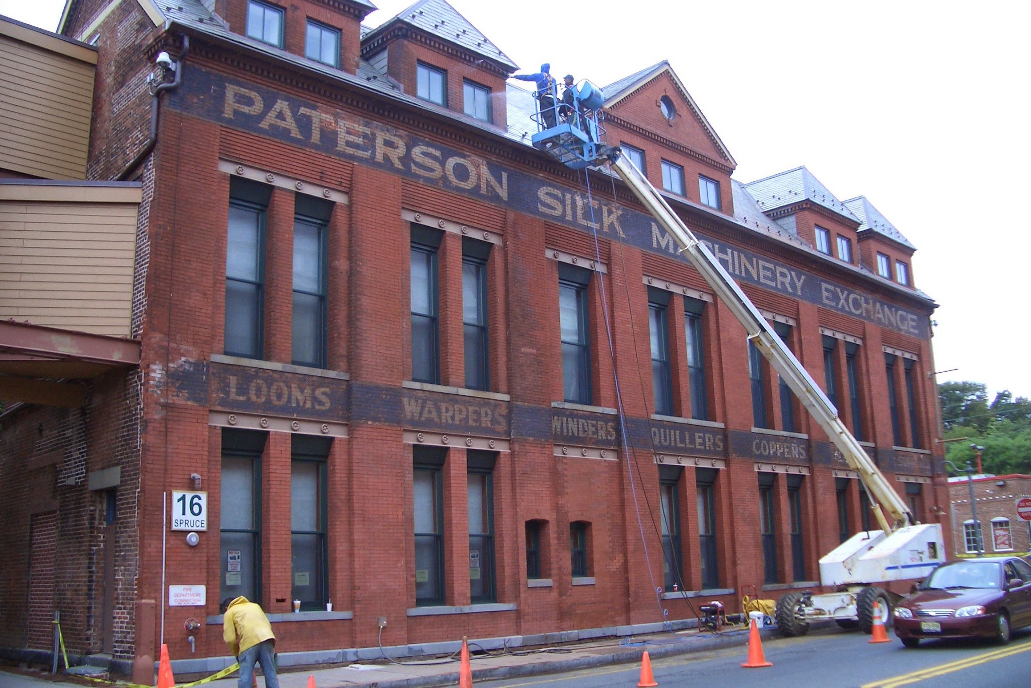 Historic silk mill exterior restoration