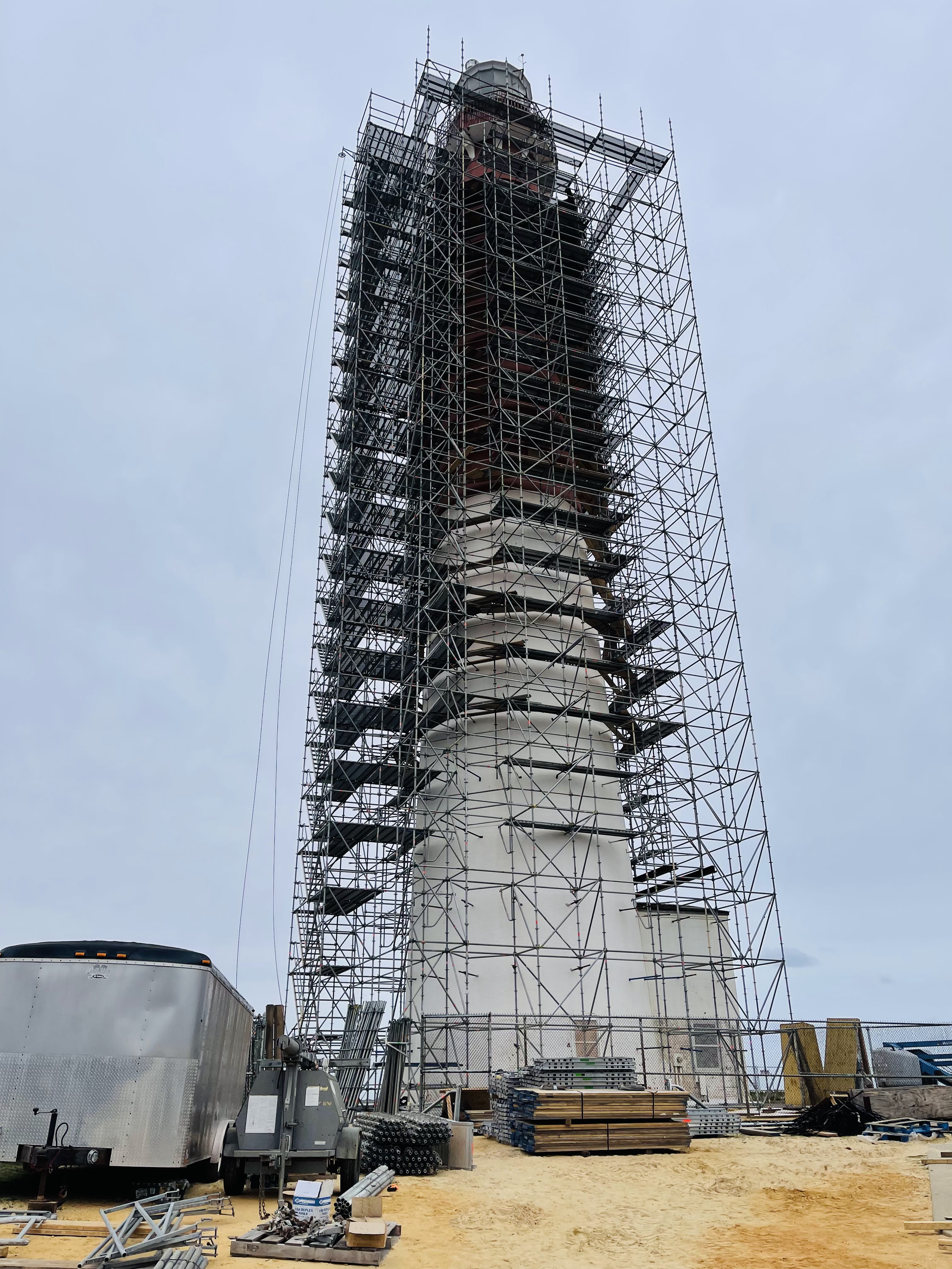 Scaffolded structure for coating removal